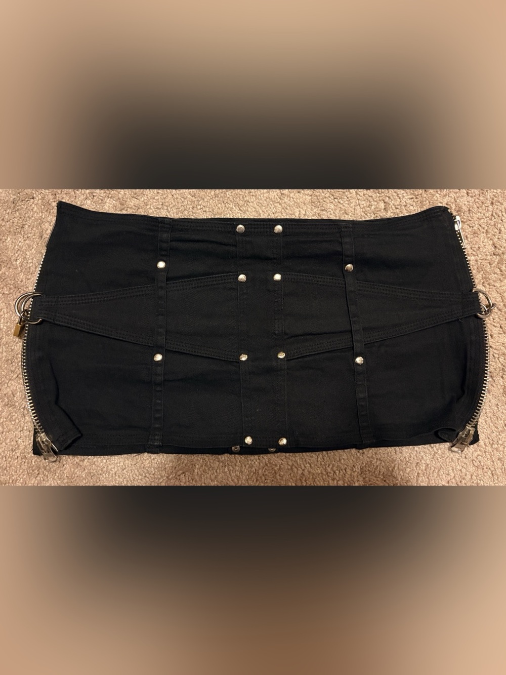 Rare Institutionalized Bondage Mini Skirt Avant Gated